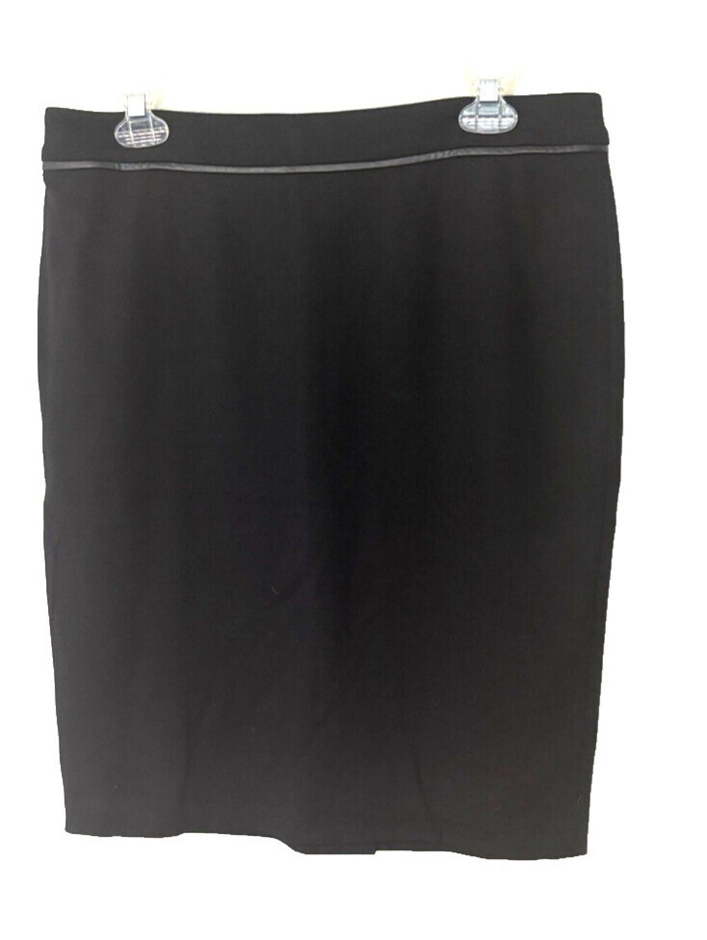 TALBOTS Skirt Womens 10 Black A Line Rayon Nylon Blend Stretch Slit